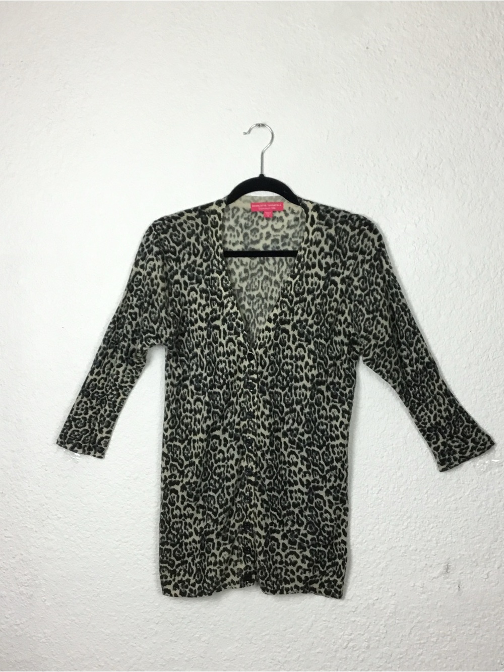 Leopard Print Open Cardigan  Charlotte Tarantola Anthropologie Women’s  Size S
